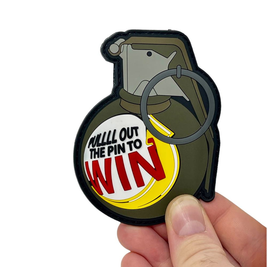 Pull the pin to win Patch + Sticker