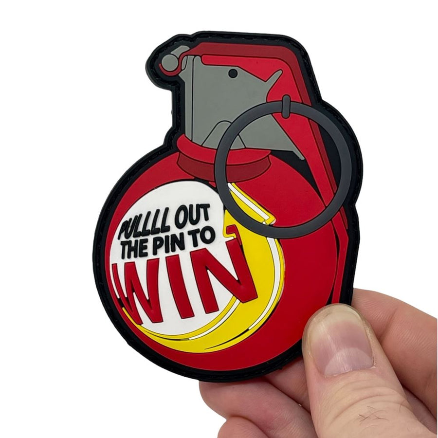 Pull the pin to win Patch + Sticker