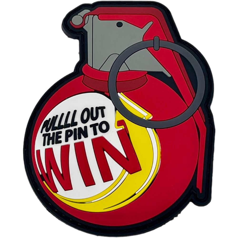 Pull the pin to win Patch + Sticker