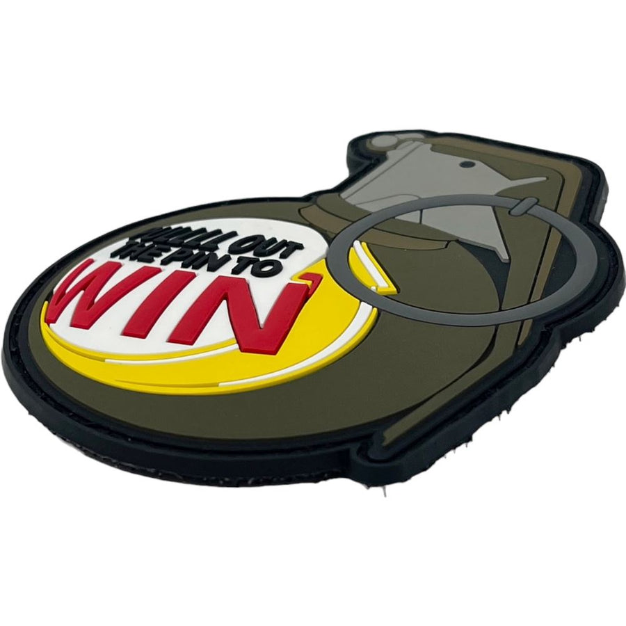 Pull the pin to win Patch + Sticker