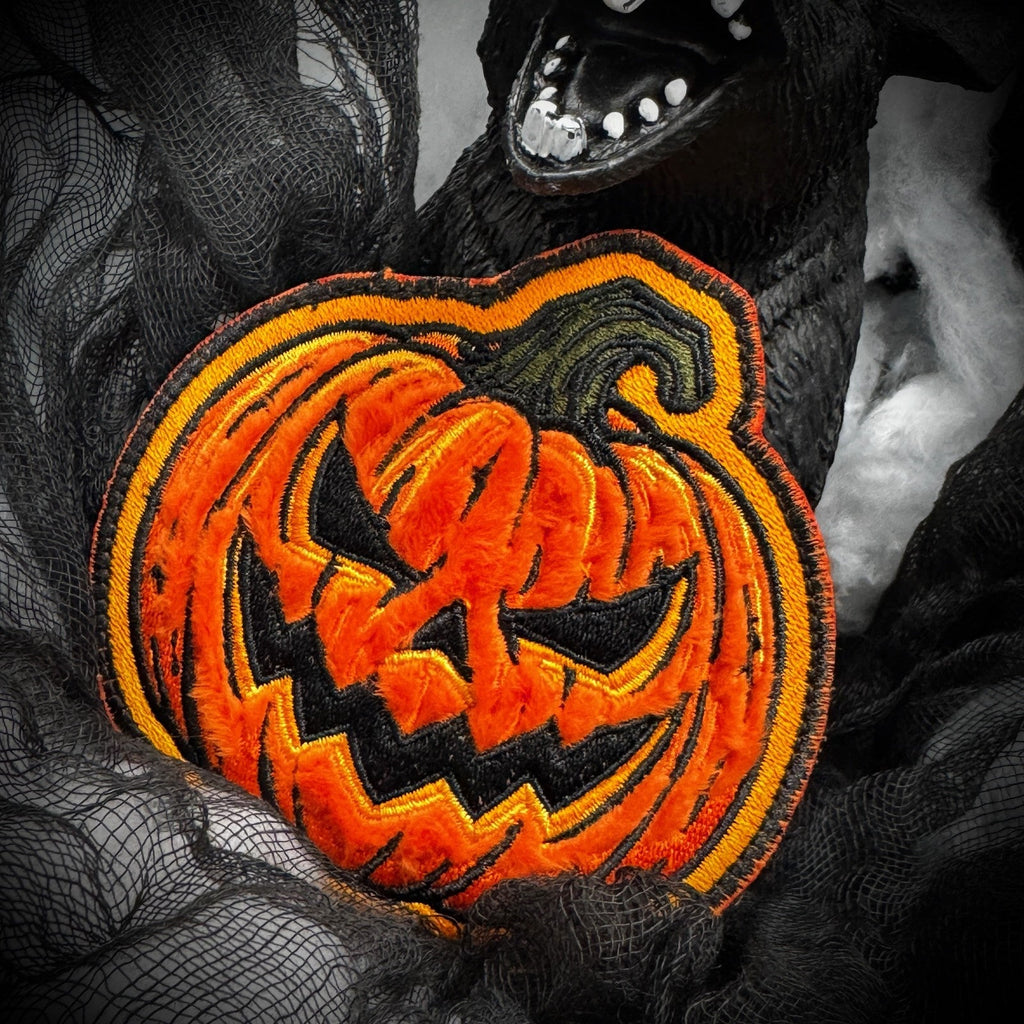 The Gourdfather - Fuzzy Pumpkin - 4" Embroidered Patch
