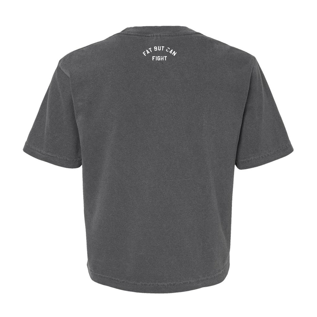 Fat But Can Fight Women's Heavyweight Crop Tee