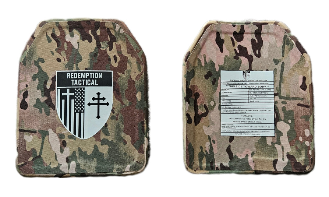 RT CRUSADER 2.0® ARMOR KIT Front/Back Plates LIGHTWEIGHT LEVEL IV  (2) 10x12 Front/Back Plates Full Kit