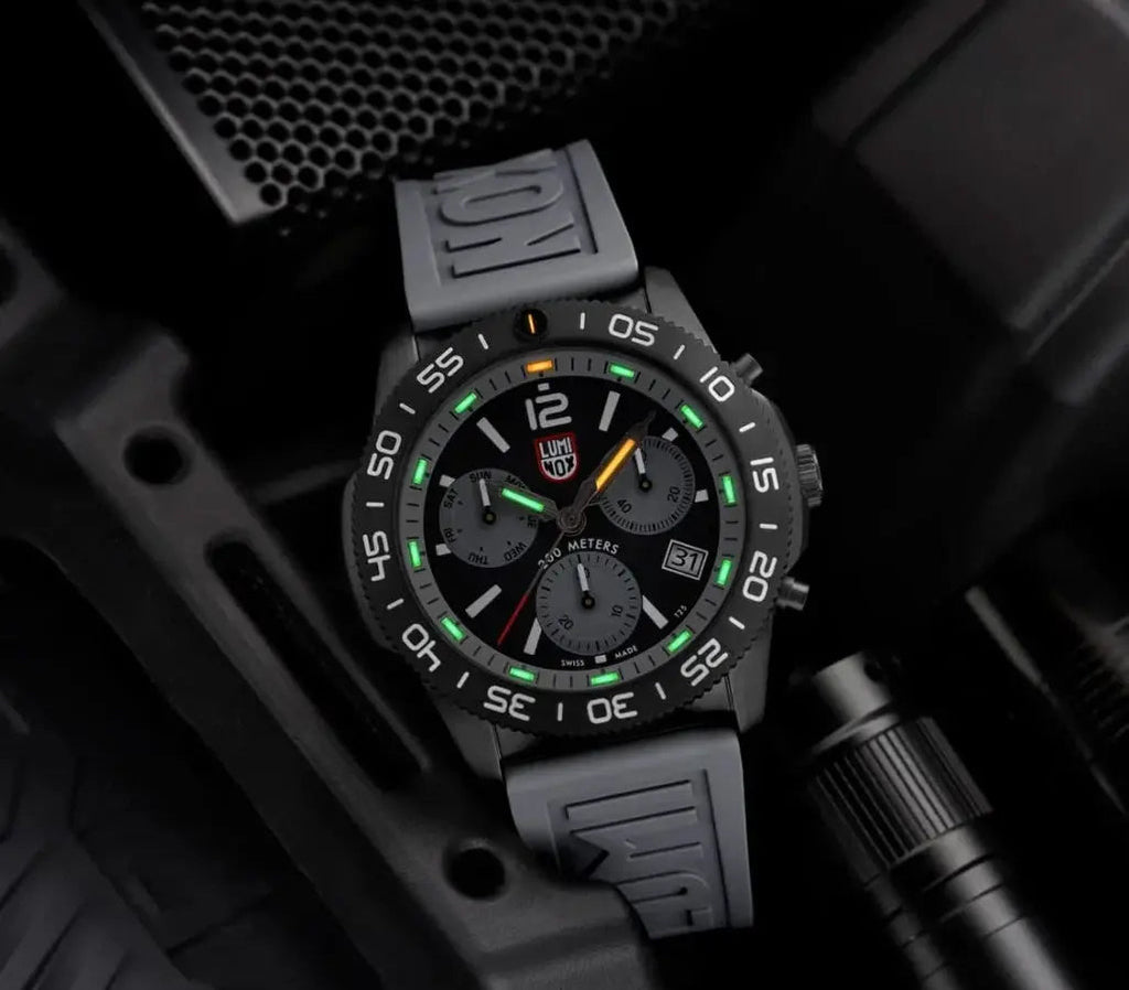 Luminox Tritium Gray Pacific Diver 44MM Chronograph Watch