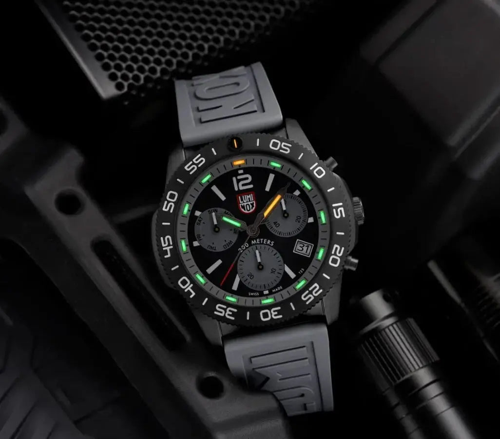 Luminox Tritium Gray Pacific Diver 44MM Chronograph Watch