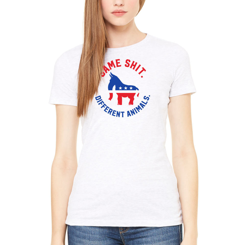 Same Shit Different Animals Republicrat Ladies T-Shirt