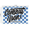 Script Blue Checkered Edition  3' X 4' Wall Flag