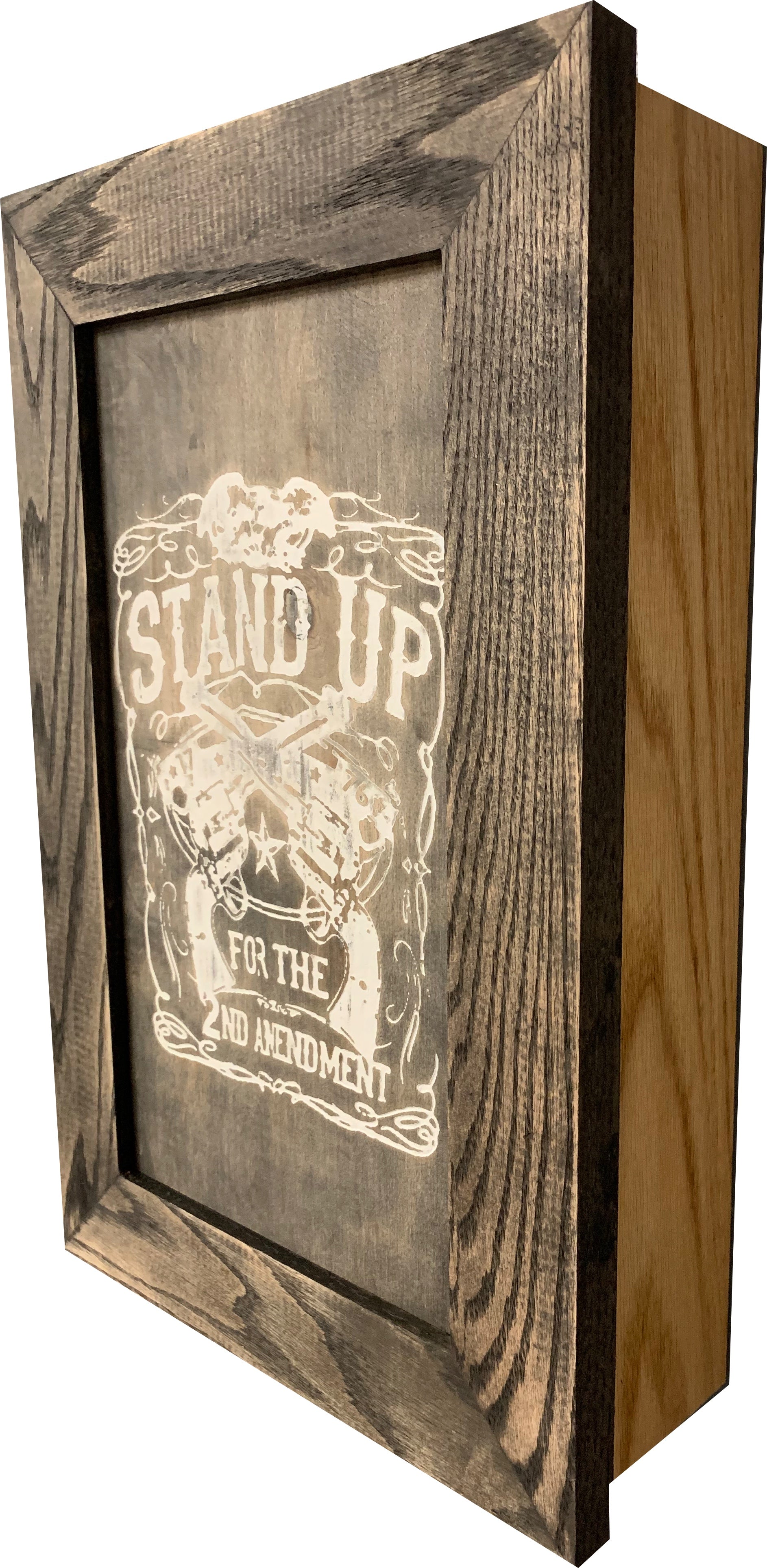 Stand Up for the 2nd Amendment Hidden Gun Storage Firearm Concealment Wall Decor