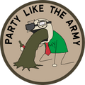 Sketch's World © Officially Licensed - Party Like The Army - 3.5 Inch Sticker