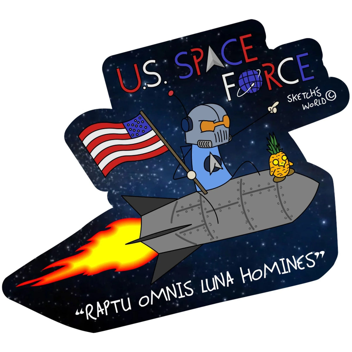 Sketch's World © Officially Licensed - Space Force - 3.5x3 inch Sticker