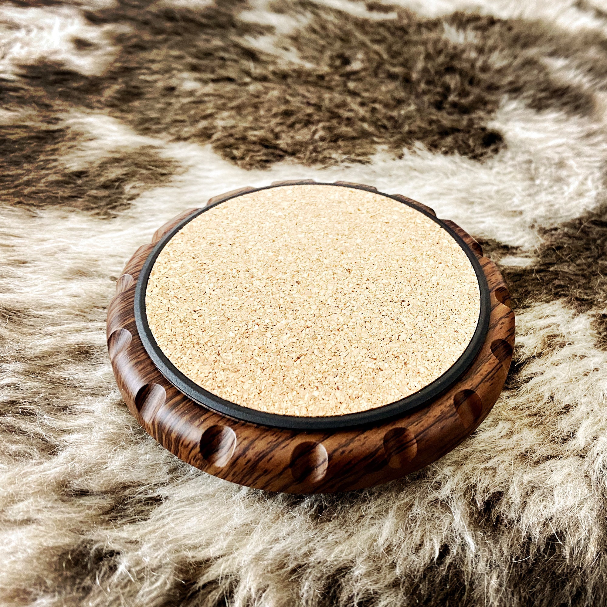 Ergo-Spin Cork Coaster with Fidget Spinner (2 pcs bundle)