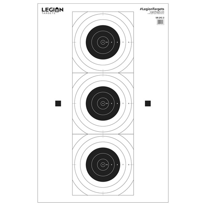 3 Bulls-Eye Paper Target (25 Count) - Starting at $1.75/Target