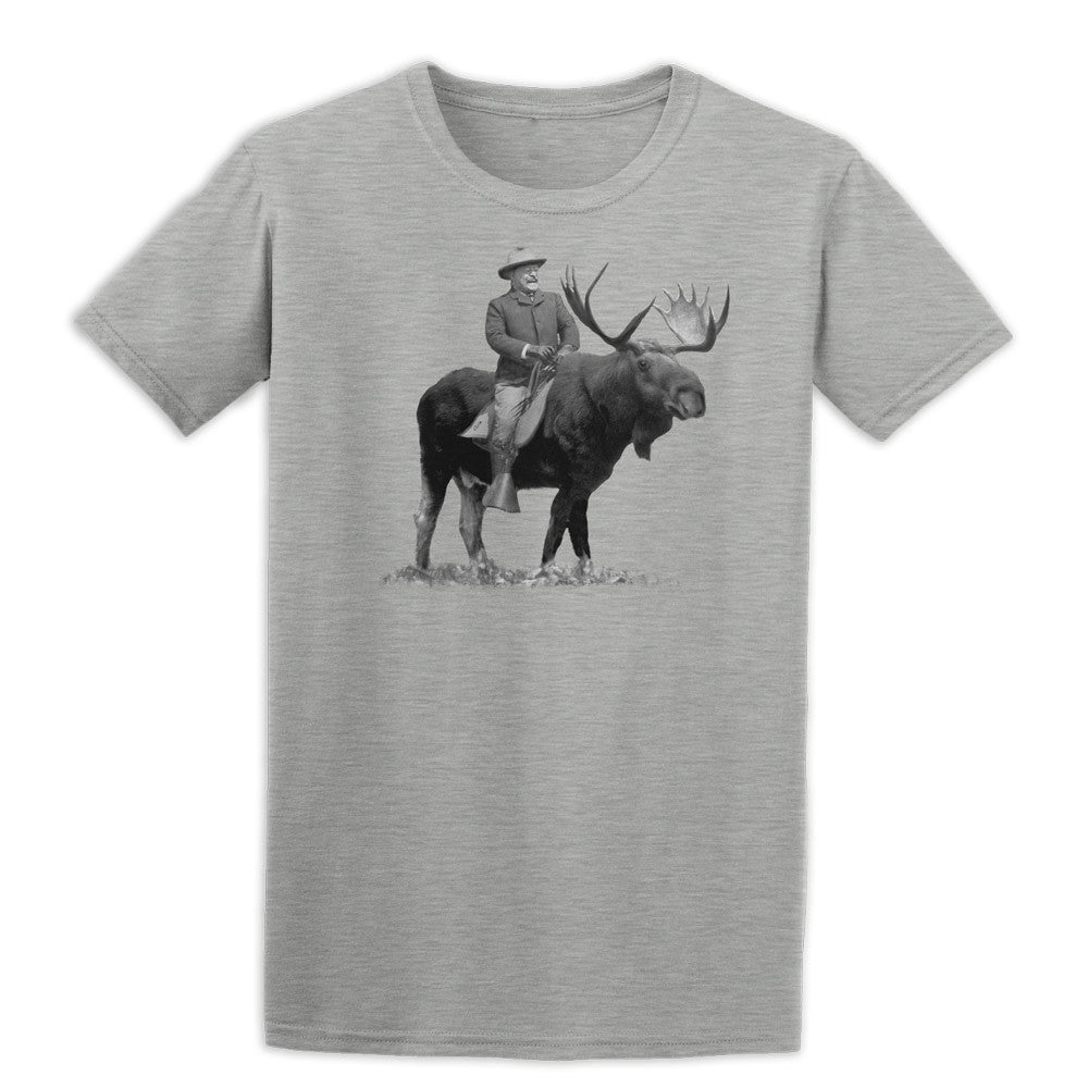 Teddy Roosevelt Riding A Bull Moose Tshirts