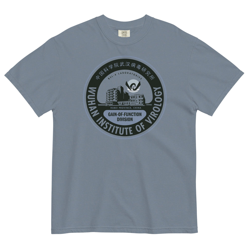Wuhan Institute of Virology Parody T-Shirt Garment-dyed Heavyweight T-shirt