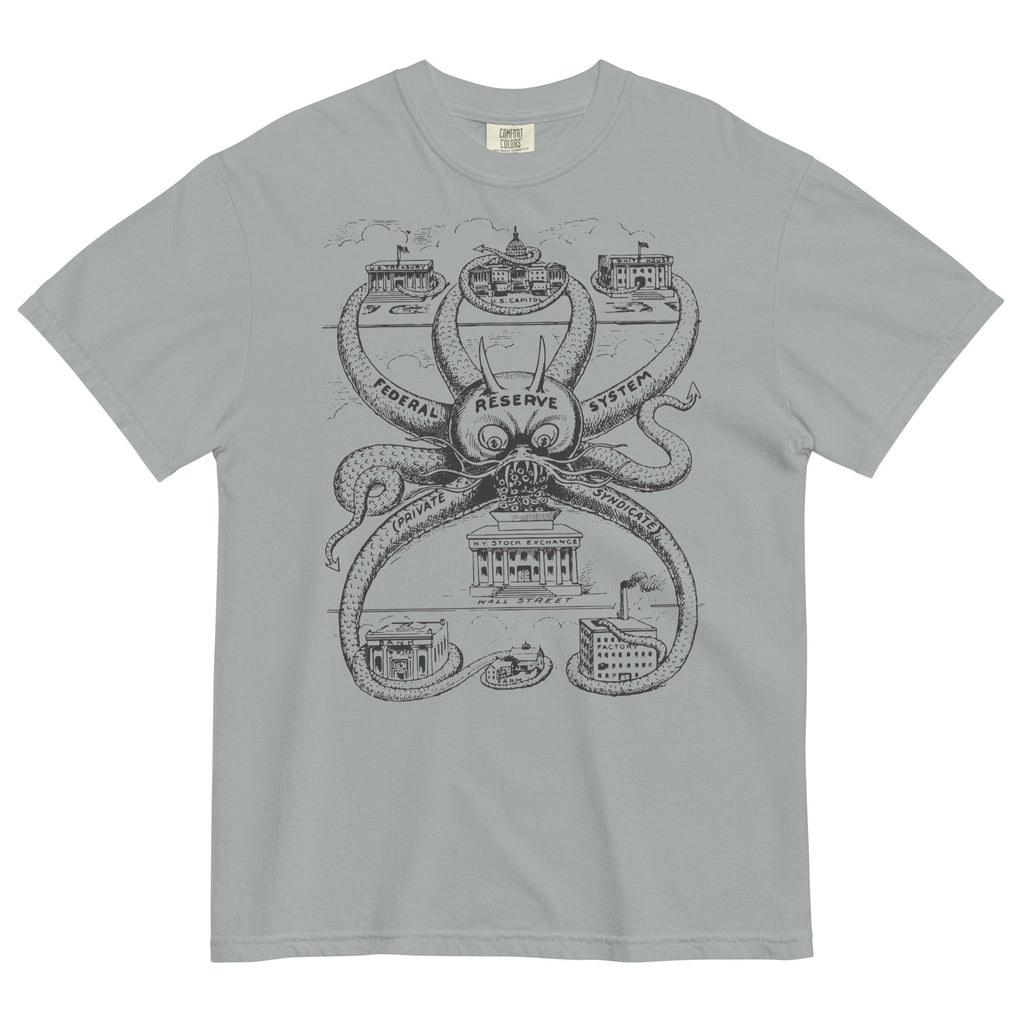 Federal Reserve Octopus Garment-dyed Heavyweight T-shirt
