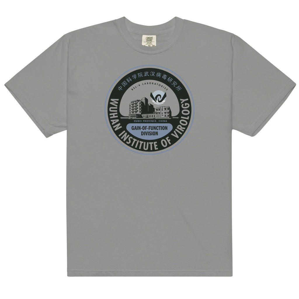 Wuhan Institute of Virology Parody T-Shirt Garment-dyed Heavyweight T-shirt