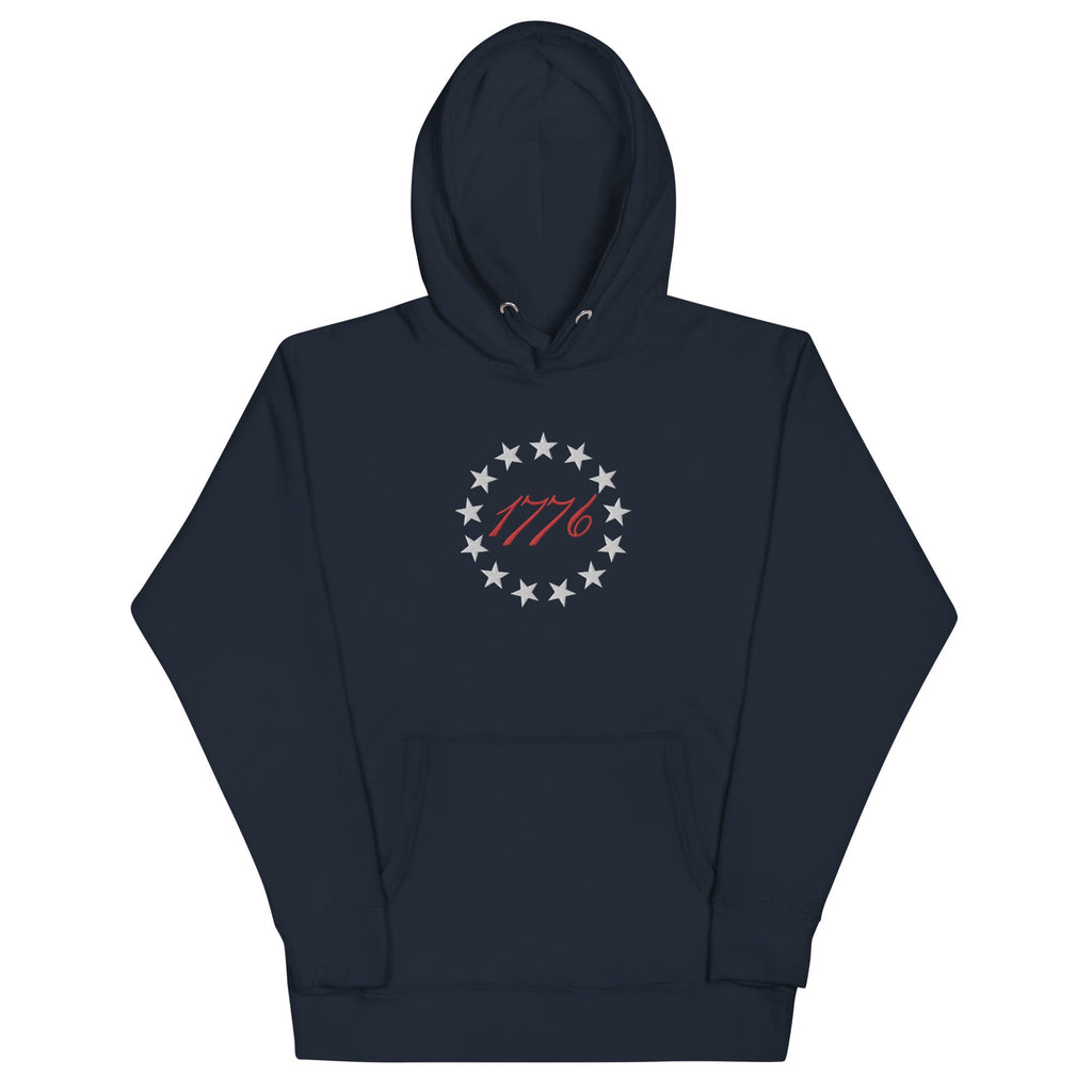 Betsy Ross 13 Stars 1776 Embroidered Hoodie