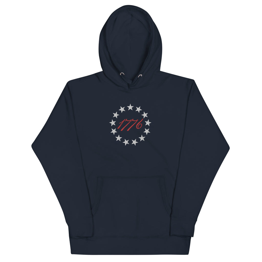 Betsy Ross 13 Stars 1776 Embroidered Hoodie