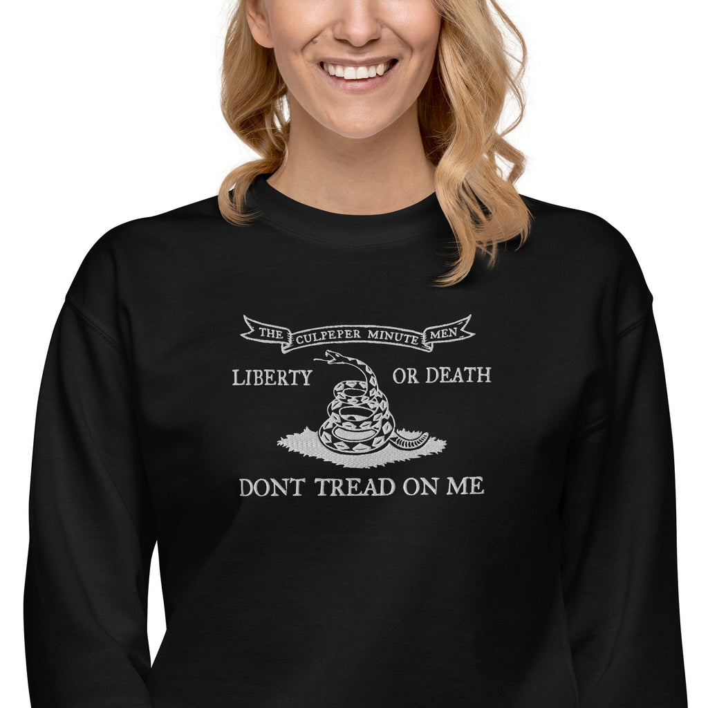 Culpeper Minutemen Don't Tread On Me Embroidered Crewneck Sweatshirt