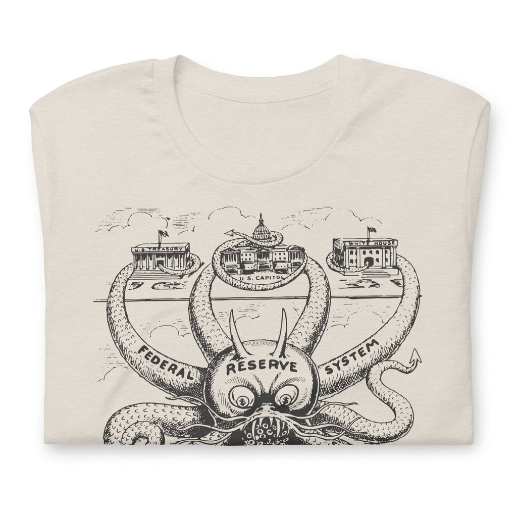 Federal Reserve Octopus Vintage Short-Sleeve Graphic T-Shirt