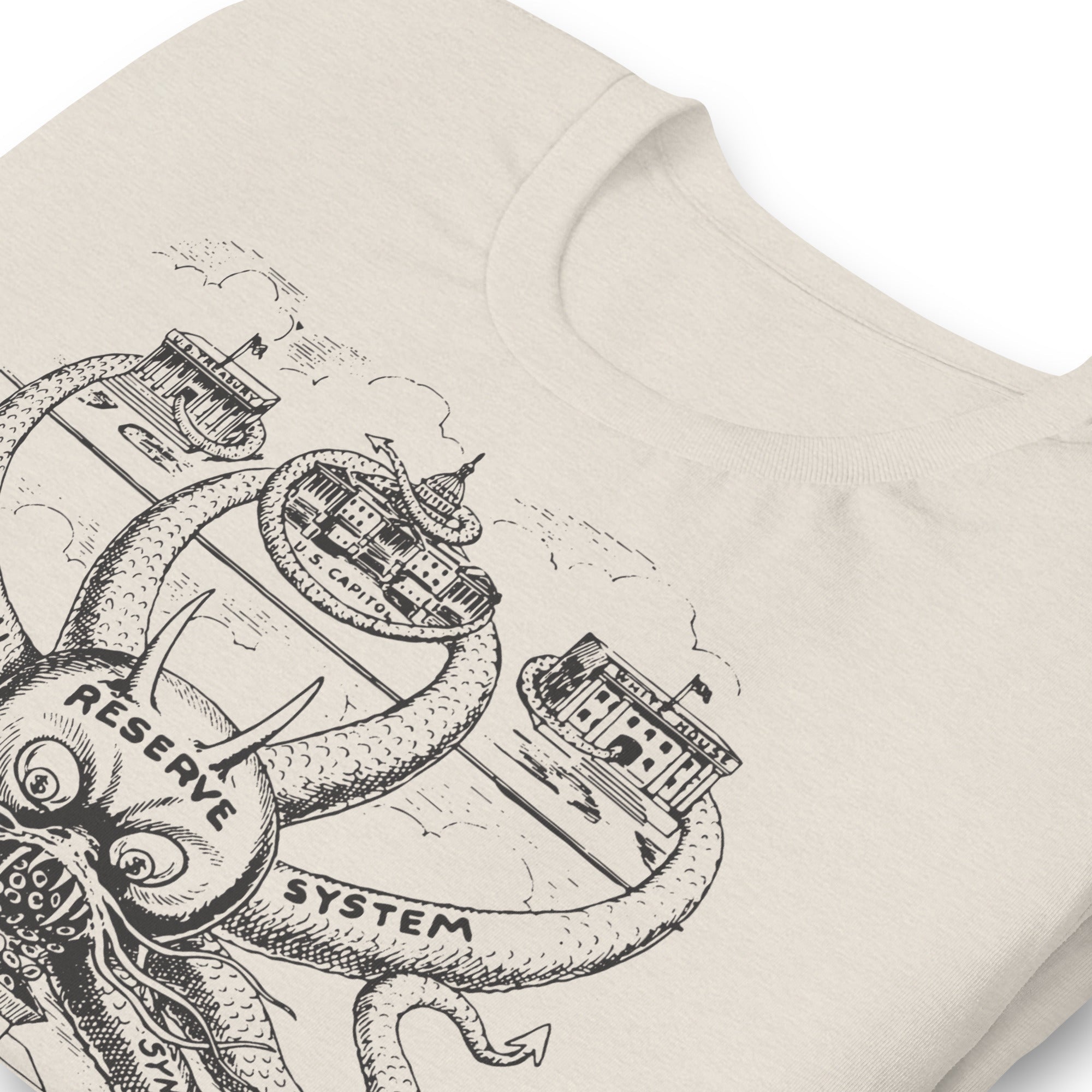 Federal Reserve Octopus Vintage Short-Sleeve Graphic T-Shirt