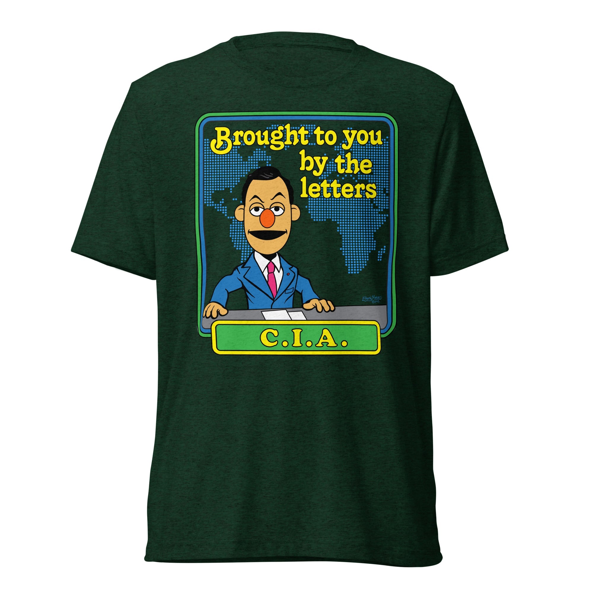 Brought to You By the Letters CIA Tri-Blend Track Shirt