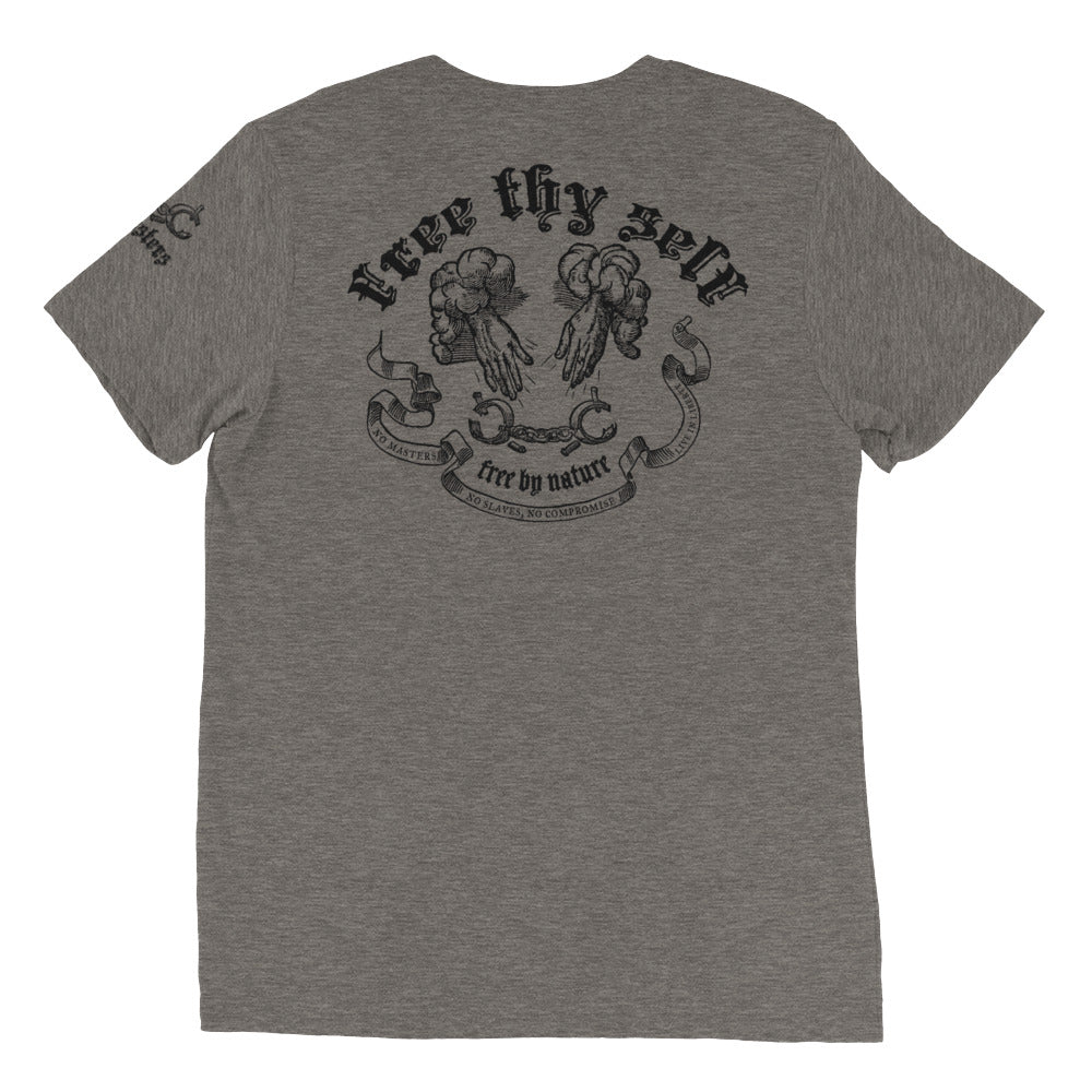 No Masters No Slaves Tri-Blend Track Shirt