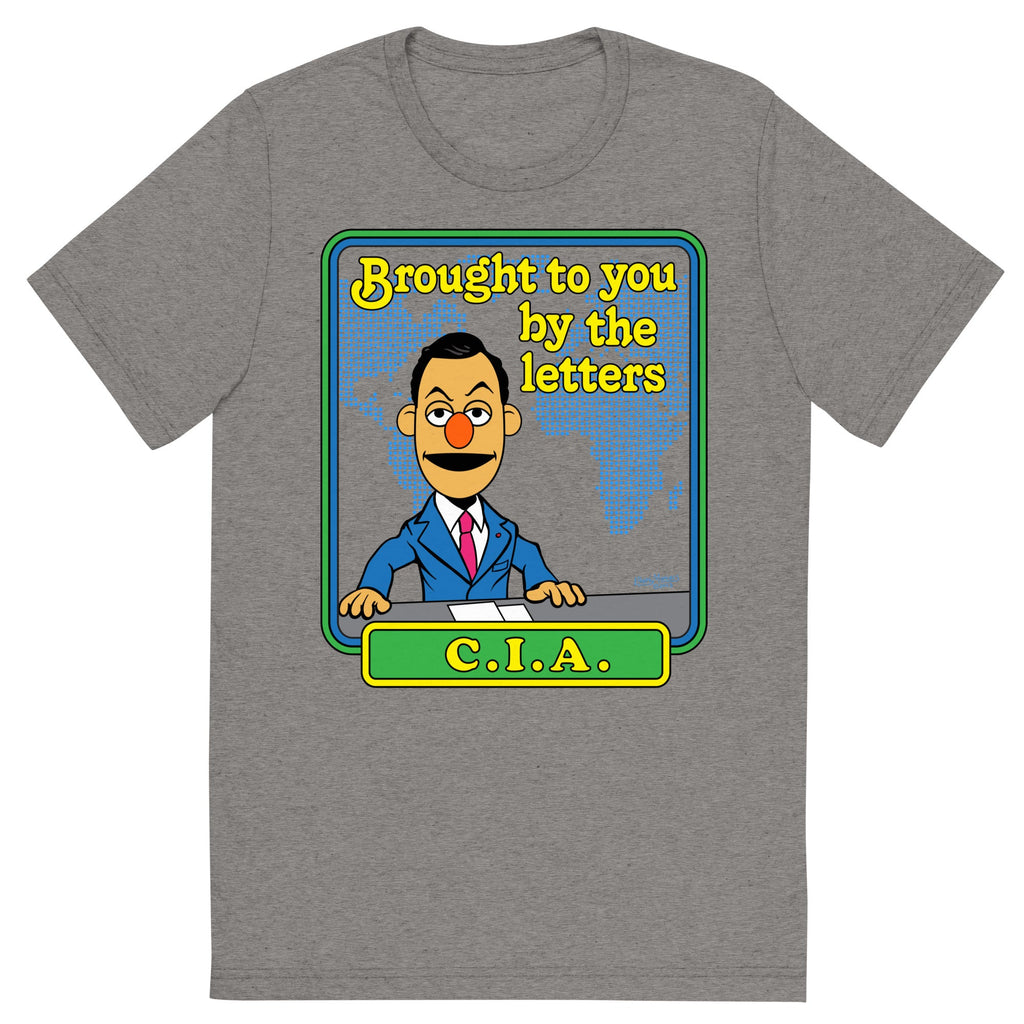 Brought to You By the Letters CIA Tri-Blend Track Shirt