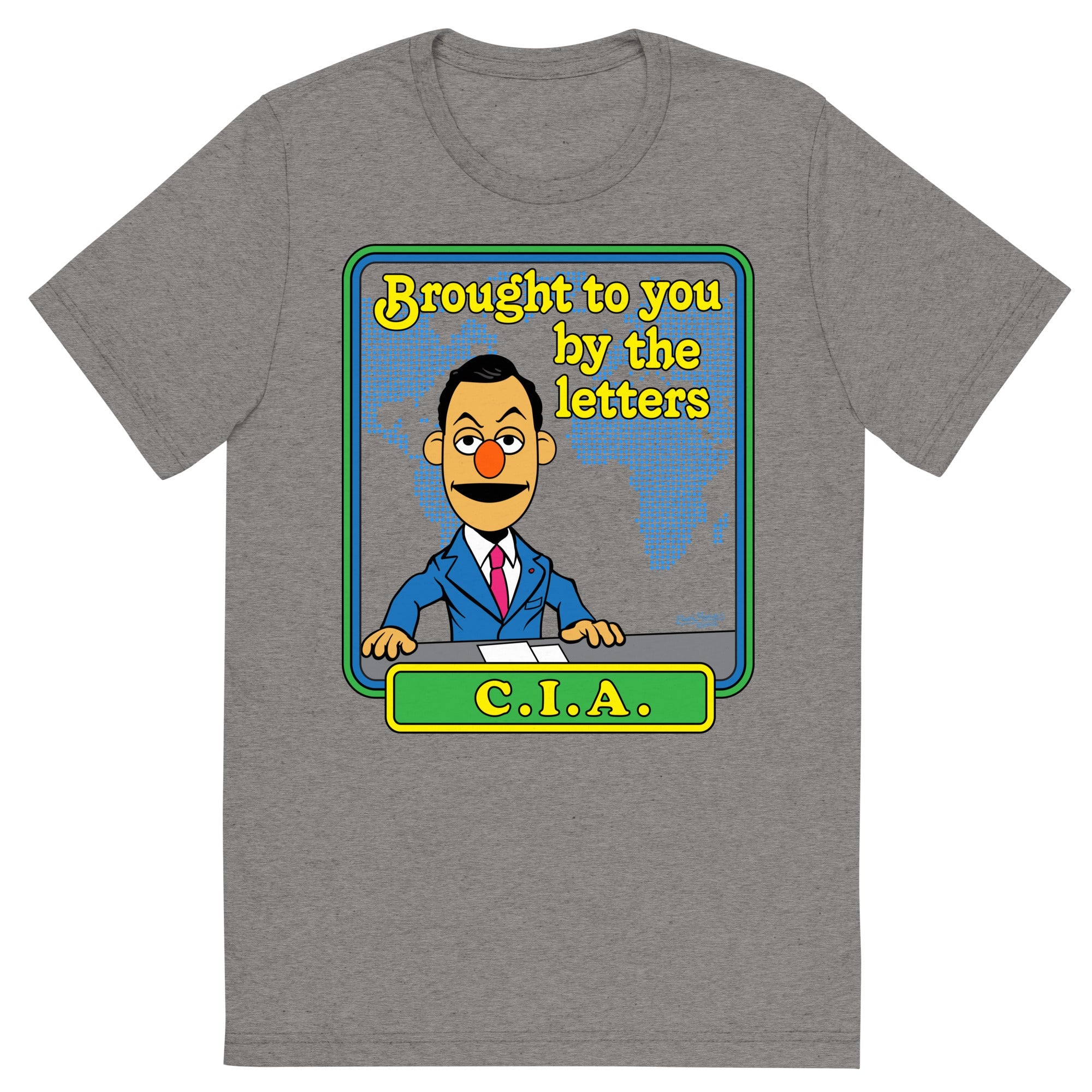 Brought to You By the Letters CIA Tri-Blend Track Shirt