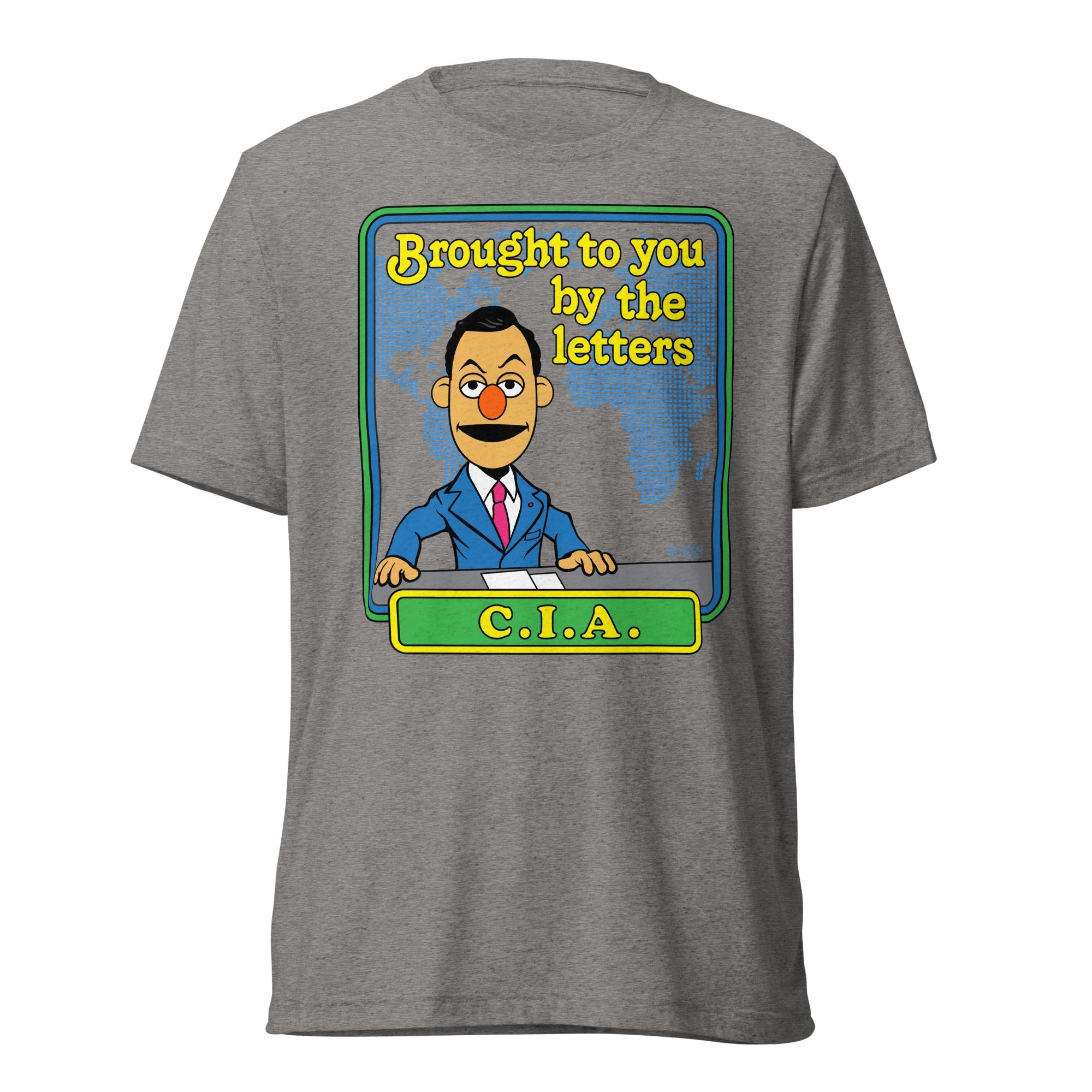 Brought to You By the Letters CIA Tri-Blend Track Shirt