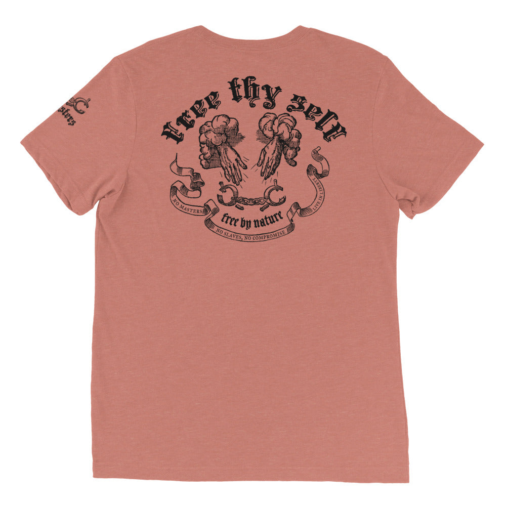 No Masters No Slaves Tri-Blend Track Shirt