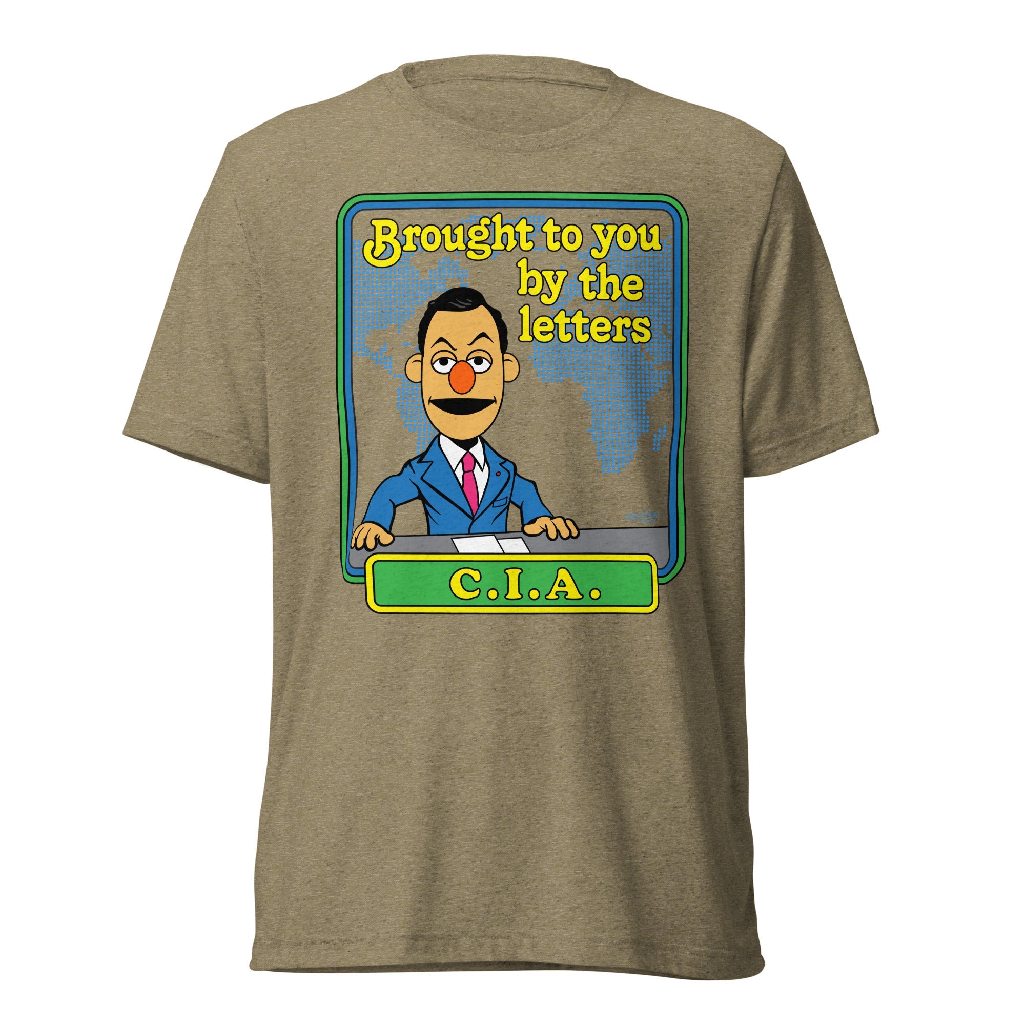 Brought to You By the Letters CIA Tri-Blend Track Shirt