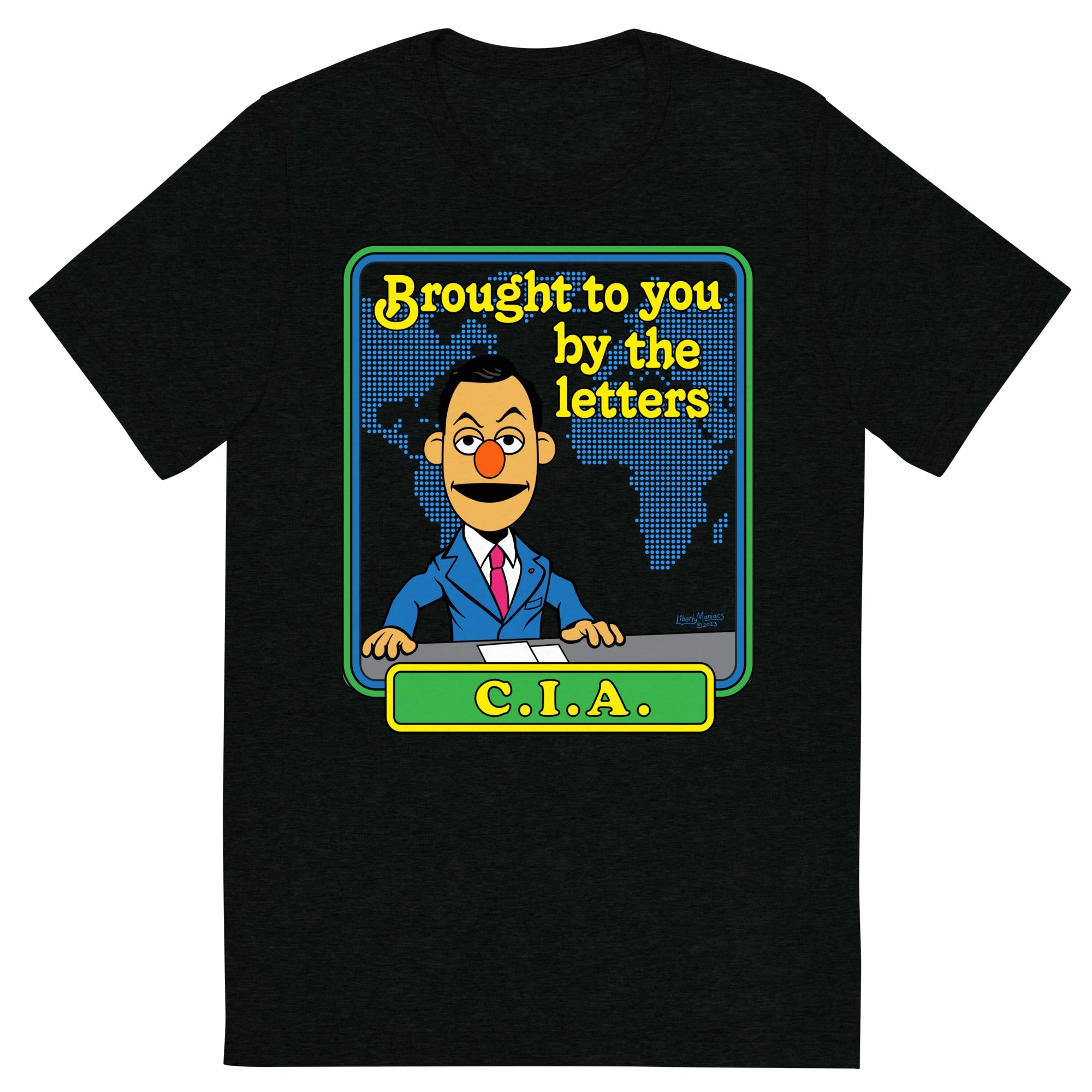 Brought to You By the Letters CIA Tri-Blend Track Shirt