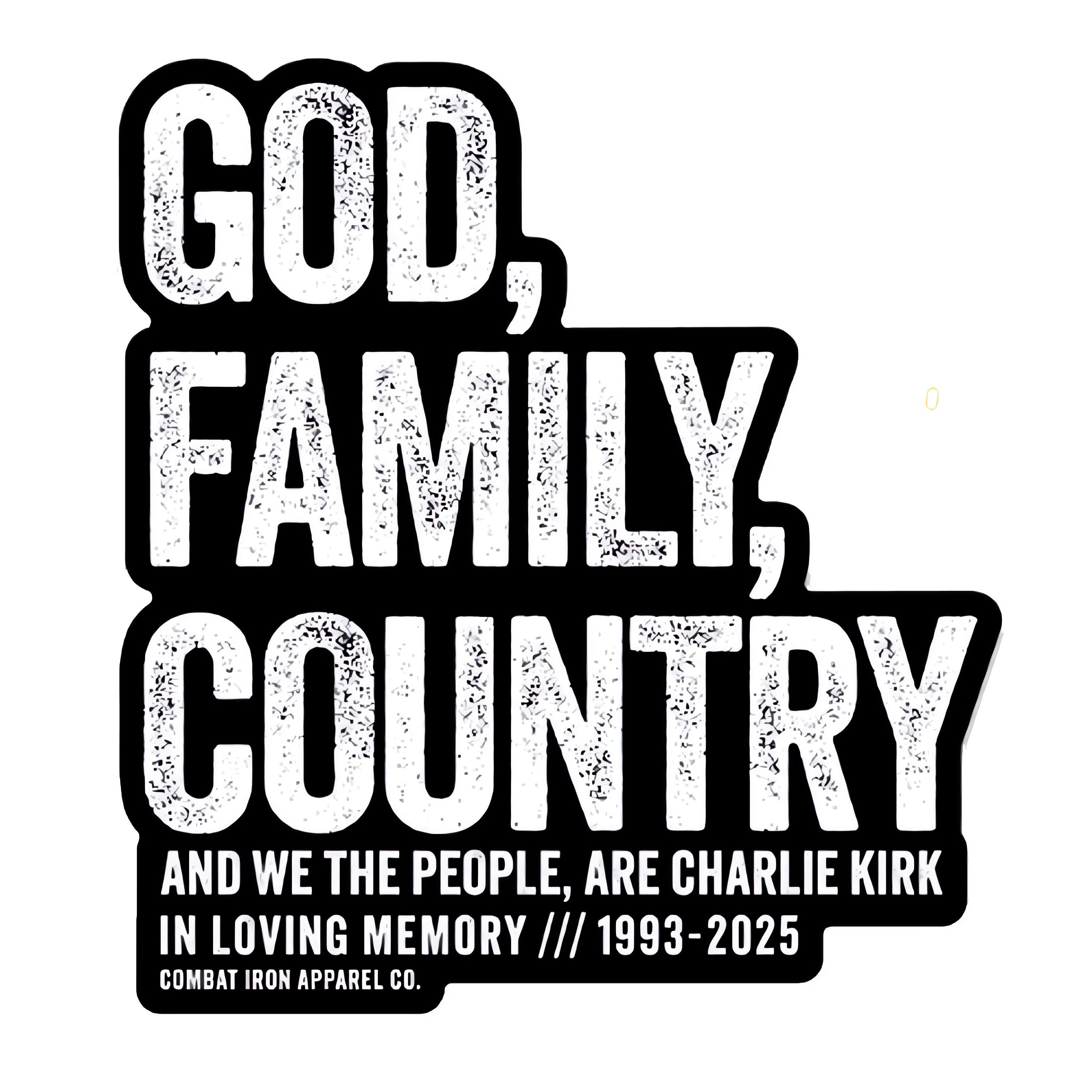 God, Family, Country | Charlie Kirk Support Decal
