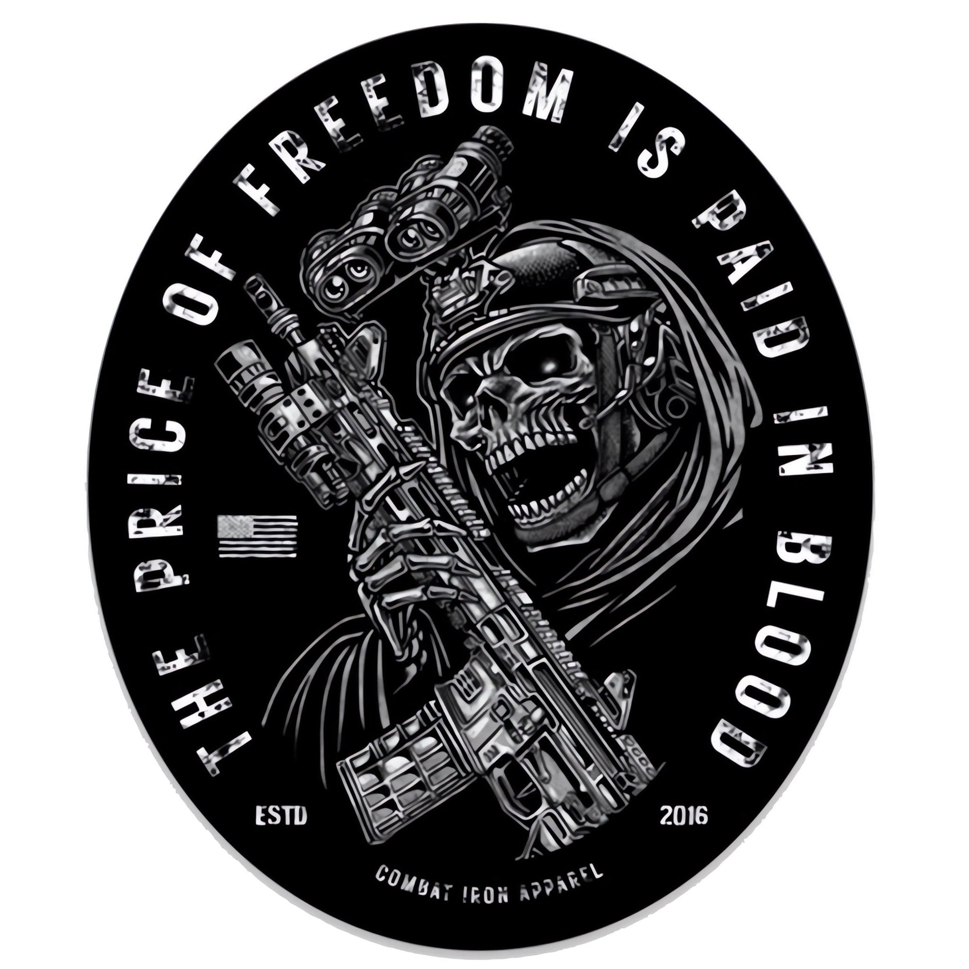The Price Of Freedom Is Paid In Blood Decal