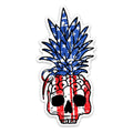 USA PATRIOTIC PINEAPPLE GRENADE DECAL