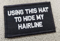 ASOS - Using This Hat To Hide My Hairline - 2x3 Patch - Black w/White