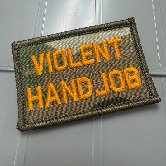 As Seen on Socials - Violent Handjob - 2x3 Patch - Multicam w/Orange