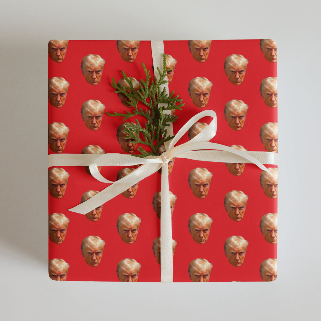 Trump Mugshot Wrapping Paper Sheets