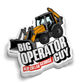 Blue Collar George - Big Operator Hard Hat Decal